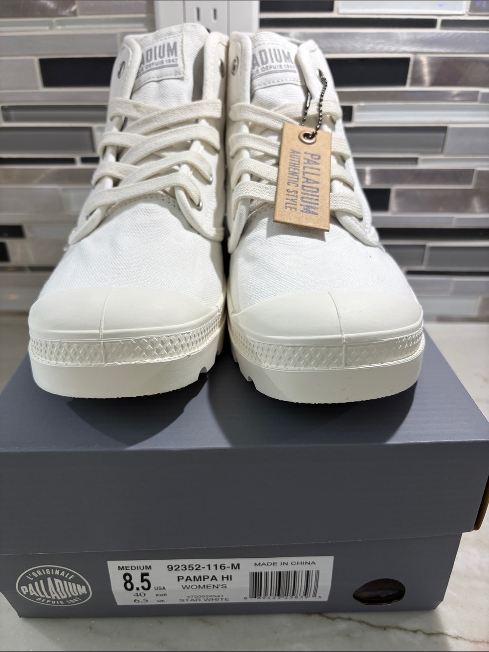 Palladium Pampa Hi Canvas Sneakers — Off-White